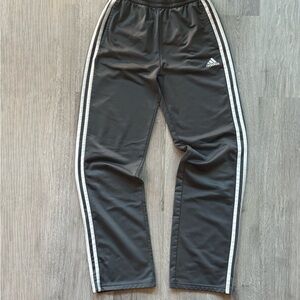 Adidas Charcoal Joggers with White Stripes